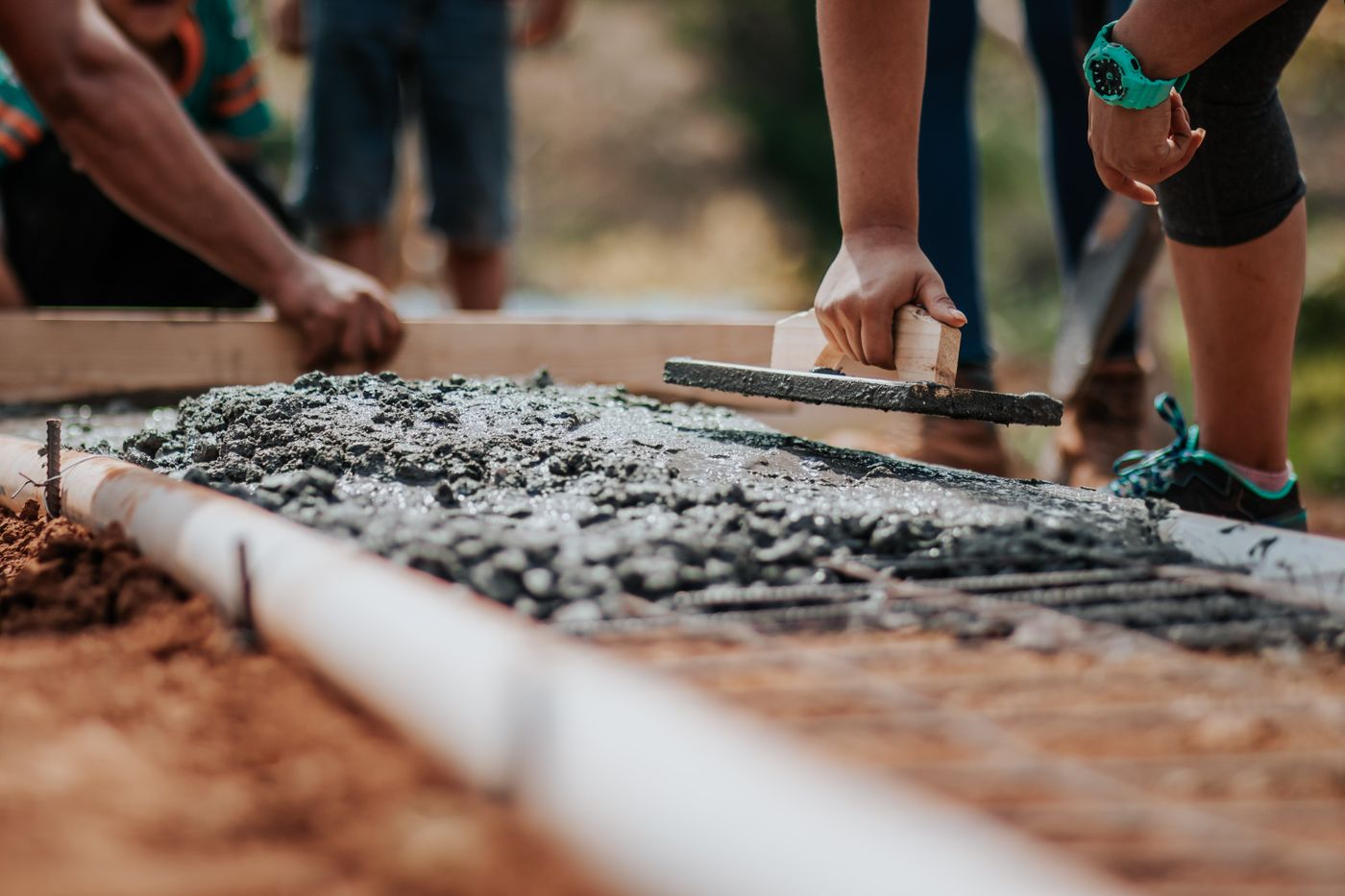 Chantier de maçonnerie et construction